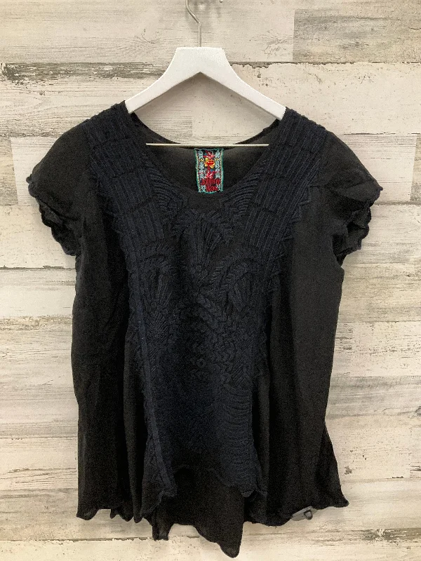 Top Short Sleeve By Johnny Was In Black, Size: S Confident Men's Power