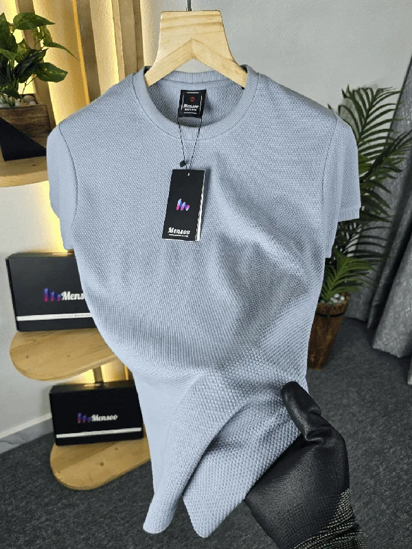 Hs Popcorn T Shirt Silver Artistic Men's Hand