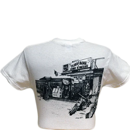 Flora Bama Old Building T Shirt-No Pocket Cool Men's Distressed