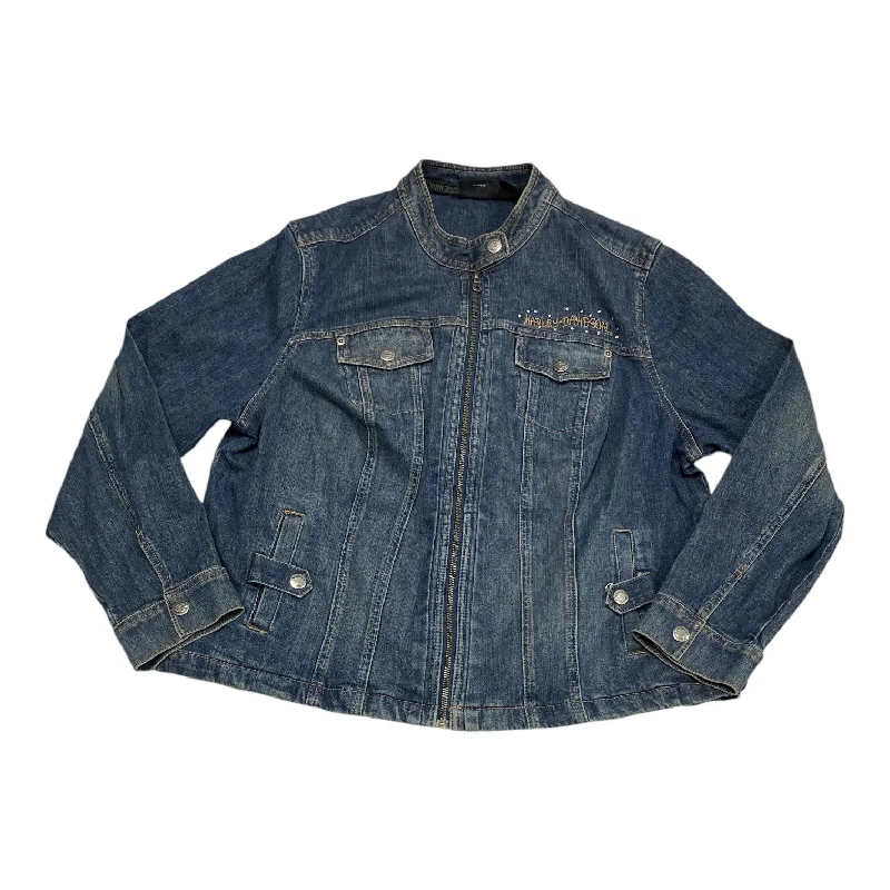 Jacket Denim By Harley Davidson In Blue Denim, Size: 2x Bold Men's Animal