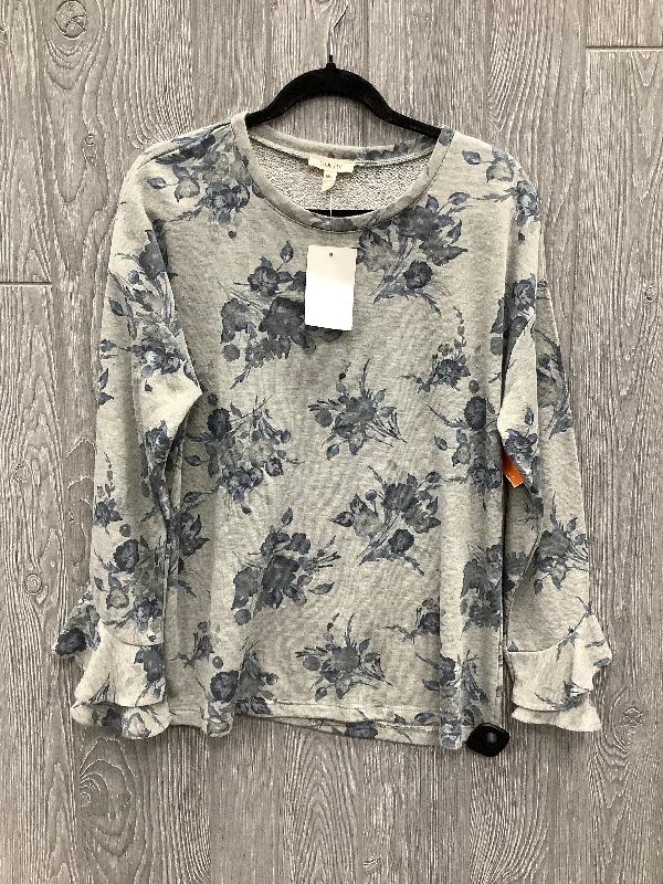 Top Long Sleeve By Clothes Mentor In Blue & Grey, Size: L Classic Men's Pin