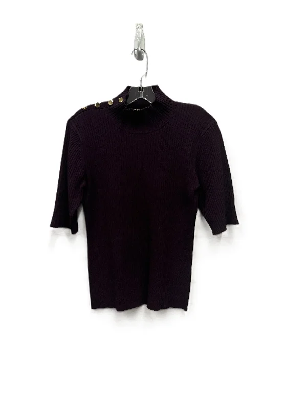 Top Short Sleeve By Elie Tahari In Purple, Size: L Luxurious Men's High