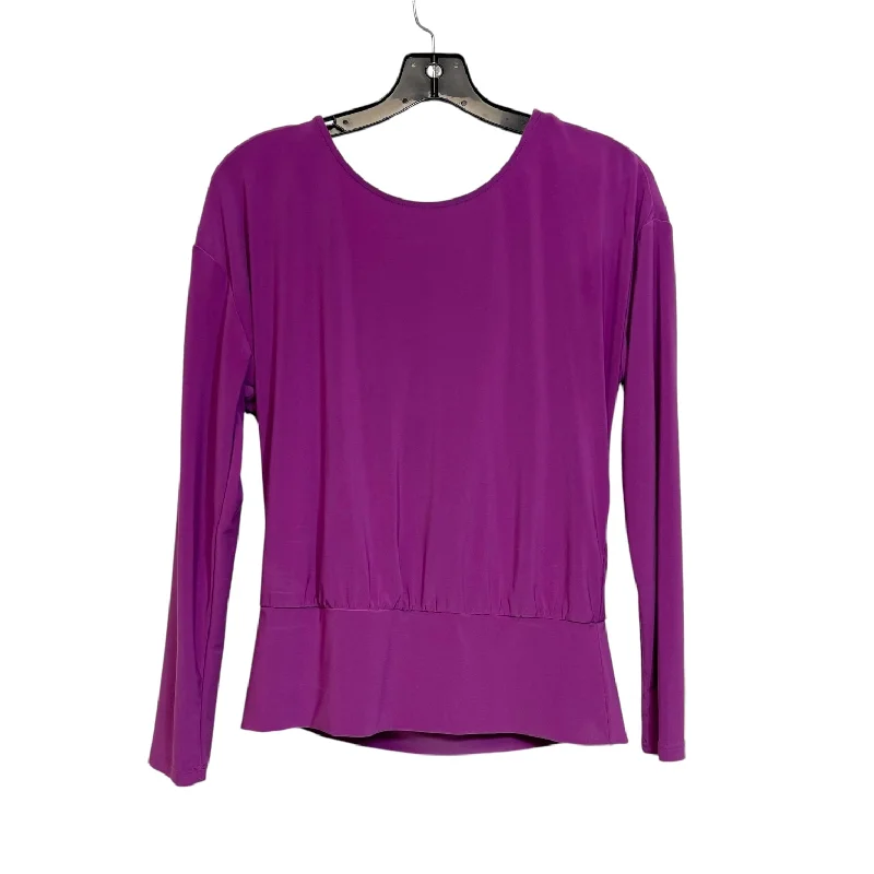 Top Long Sleeve By White House Black Market In Purple, Size: S Artistic Men's Hand