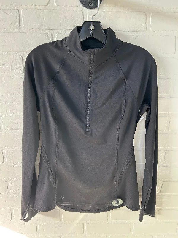 Athletic Top Long Sleeve Collar By Athleta In Black, Size: Xs Unique Men's Patch