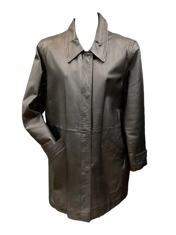 Jacket Leather By Clothes Mentor In Black, Size: M Unique Men's Patch