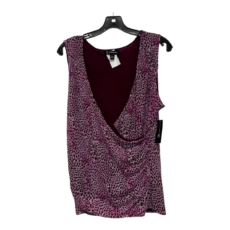 Top Short Sleeve By Inc O In Leopard Print, Size: Xl Stylish Men's Tropical 