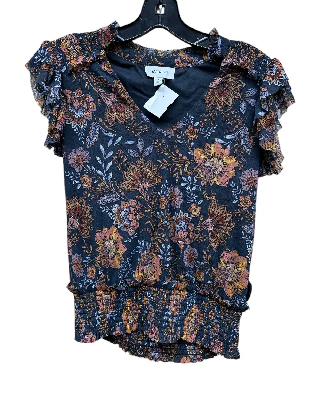Top Short Sleeve By Evereve In Floral Print, Size: S Preppy Men's College