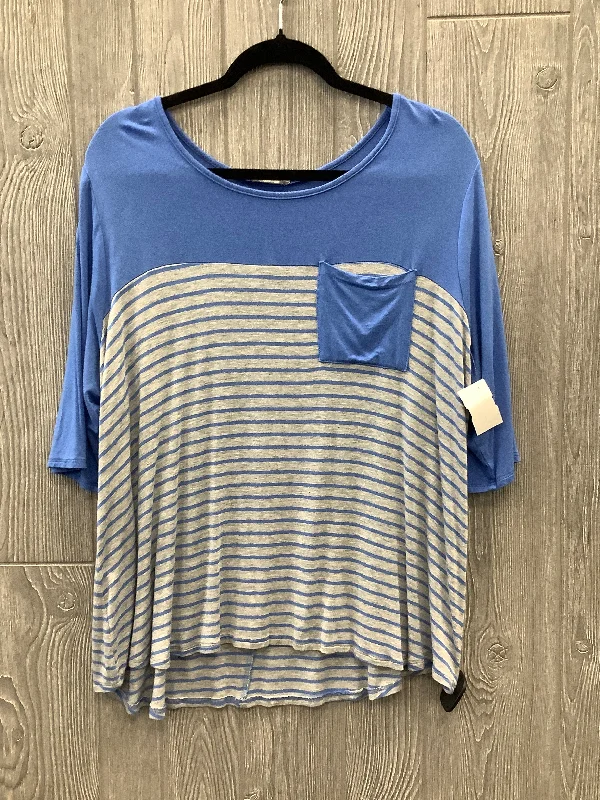 Top Short Sleeve By Clothes Mentor In Blue, Size: 3x Dapper Men's 1920S