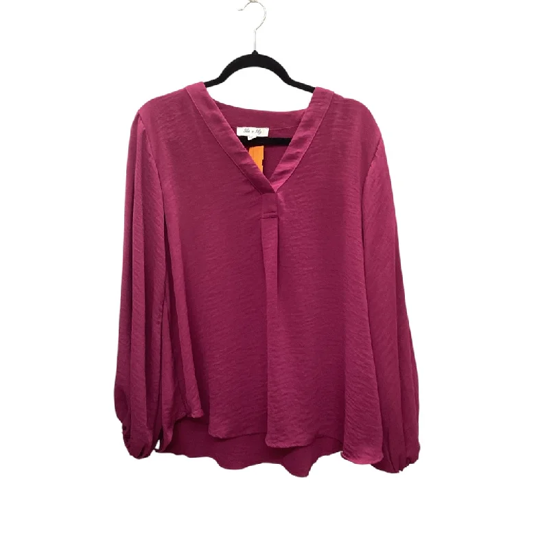 Top Long Sleeve By She + Sky In Purple, Size: L Cool Men's Skate