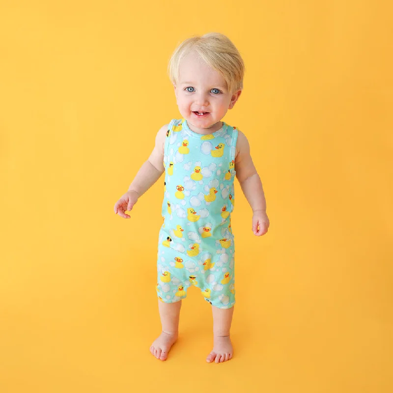 Posh Peanut Ducky Short Romper Elegant Men's Formal 