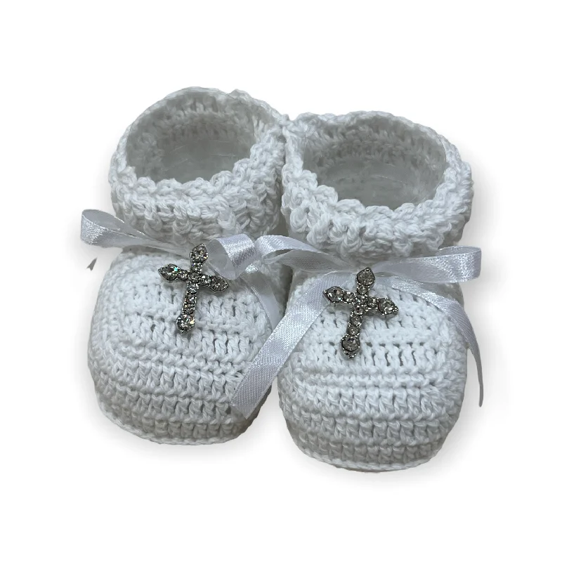 Crochet Booties With Cross Polished Men's Satin