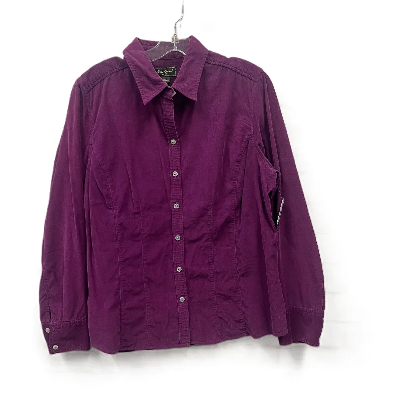 Top Long Sleeve By Eddie Bauer In Purple, Size: Xl Tough Men's Military
