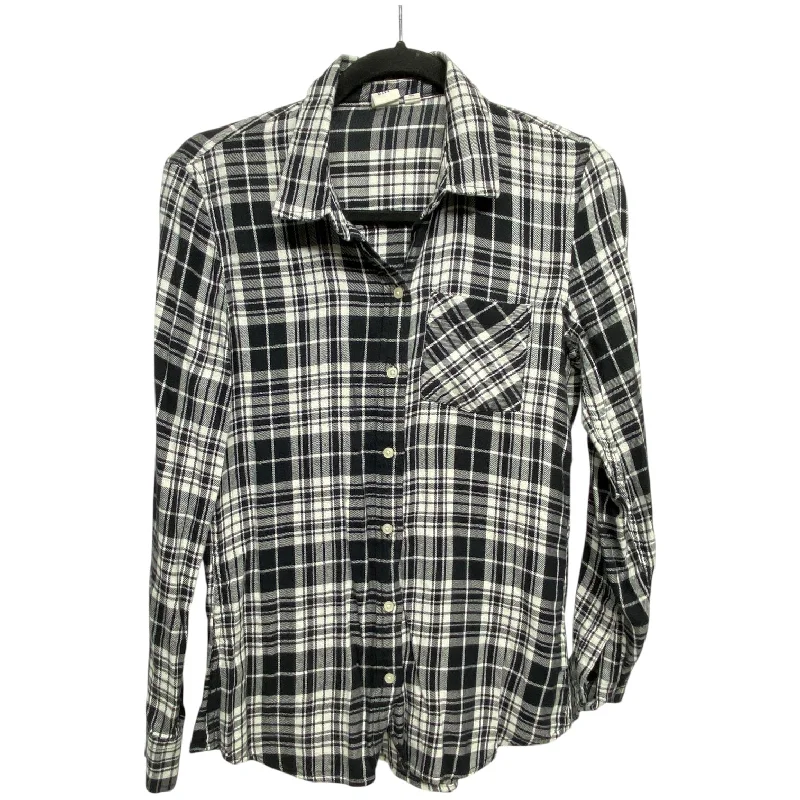 Top Long Sleeve By Gap In Plaid Pattern, Size: Xs Sophisticated Men's French