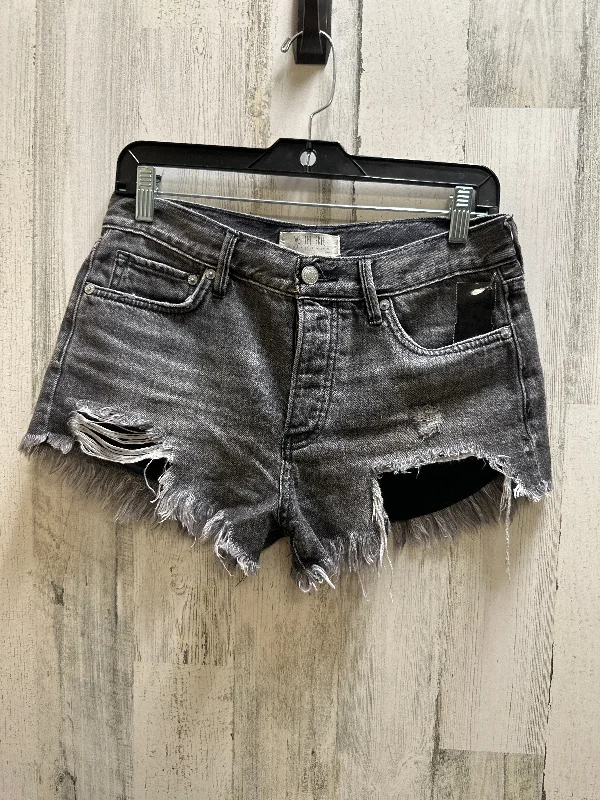 Black Denim Shorts We The Free, Size 0 Tailored