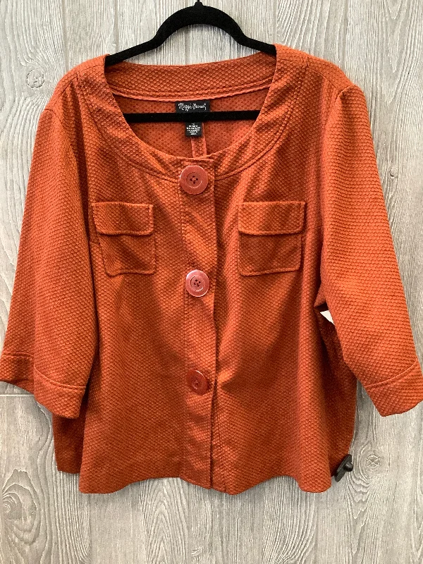 Jacket Other By Maggie Barnes In Orange, Size: 1x Monochromatic Office Style
