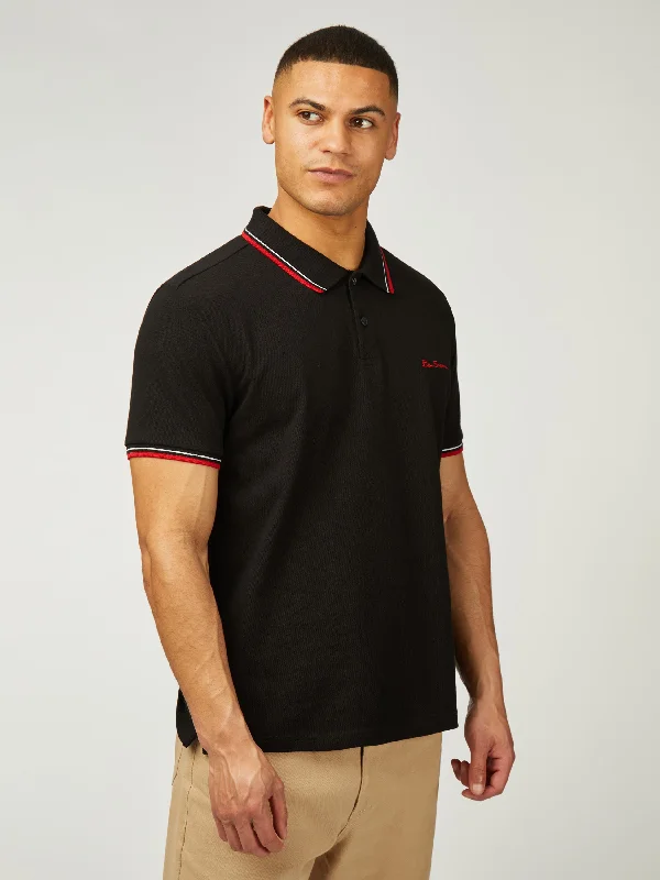 Signature Pique Polo - Black Unique Men's Patch