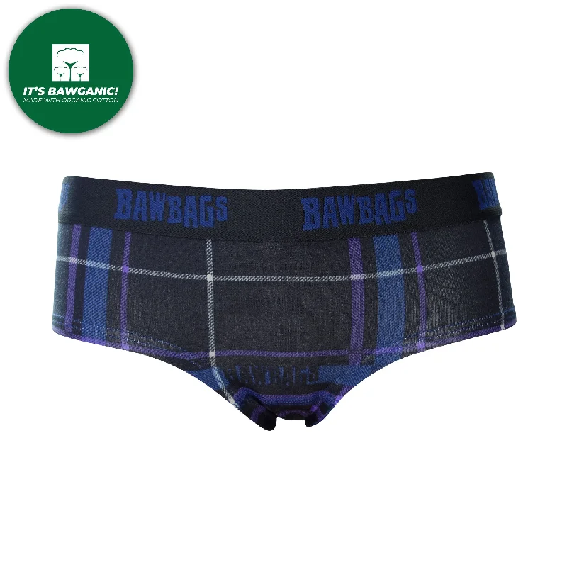 Women's Dark Tartan Cotton Underwear Cool Men's Distressed