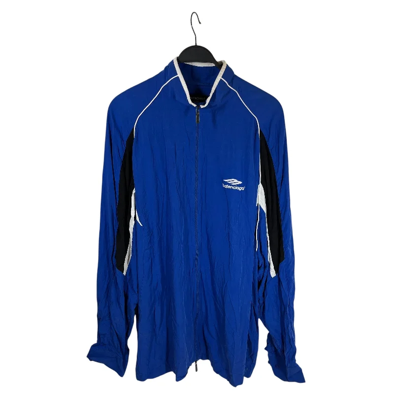 BALENCIAGA/Jacket/4/Nylon/BLU/3B PANELED WINDBREAKER Cozy Men's Winter