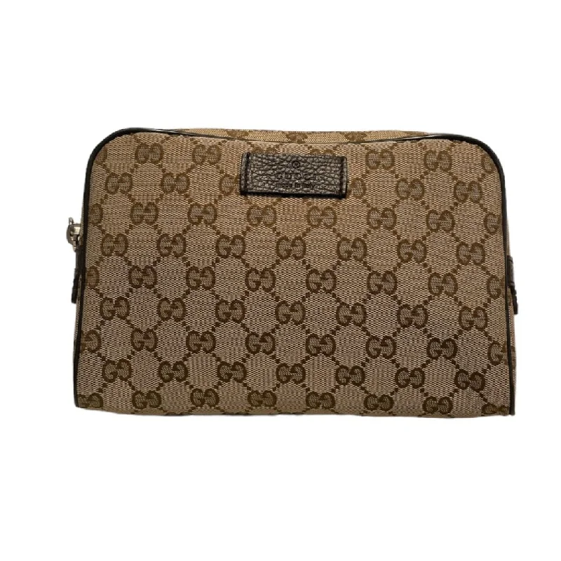 GUCCI/Fanny Pack/Monogram/Cotton/KHK/BELT BAG Beach