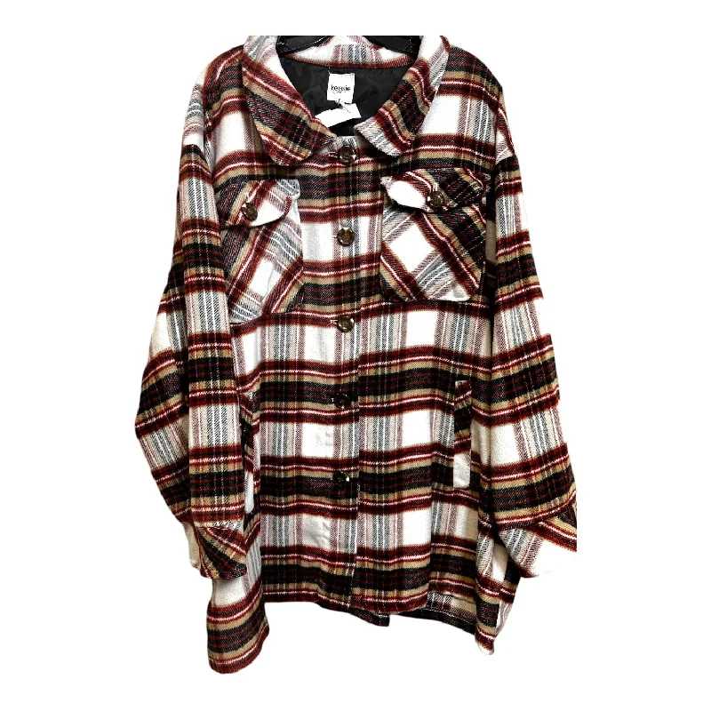 Jacket Fleece By Kensie In Plaid, Size: 3x Elegant Men's Cashmere