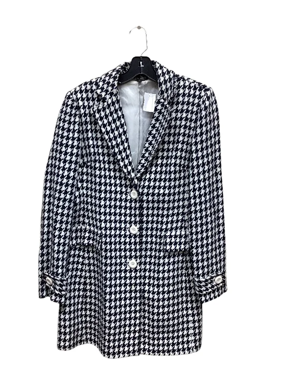 Coat Peacoat By Clothes Mentor In Blue & White, Size: M Casual Men's Japanese 