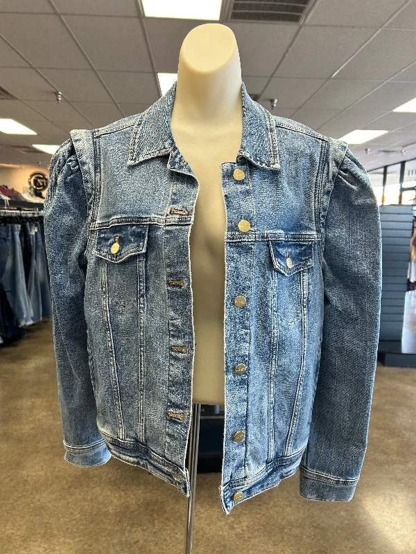 Jacket Denim By Express In Blue, Size: M Laid