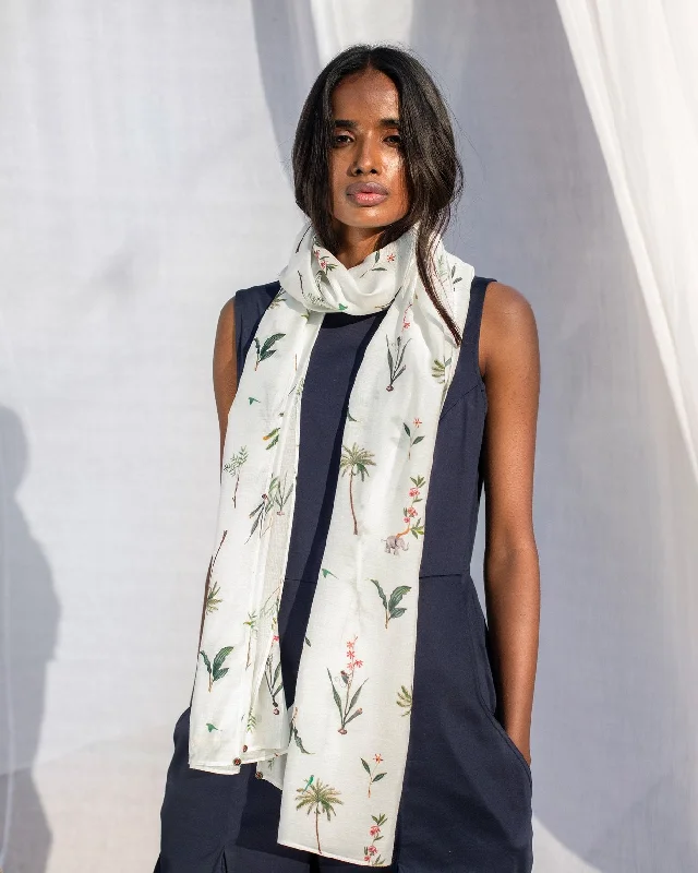 Botanica Scarf - White Laid
