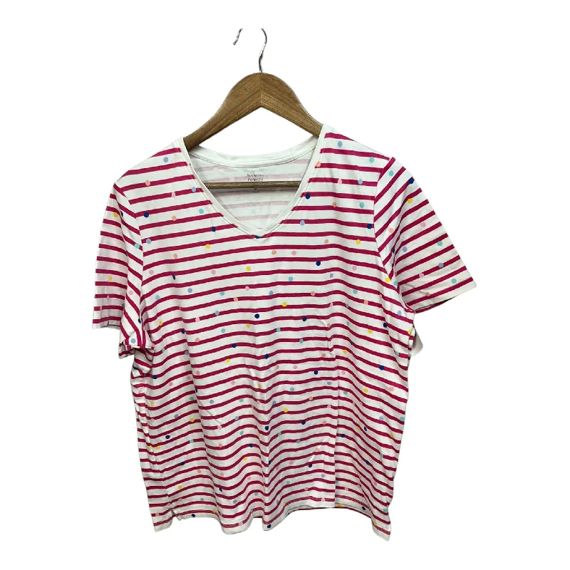 Top Short Sleeve By Kim Rogers In Striped Pattern, Size: Xl Modern Men's Tech