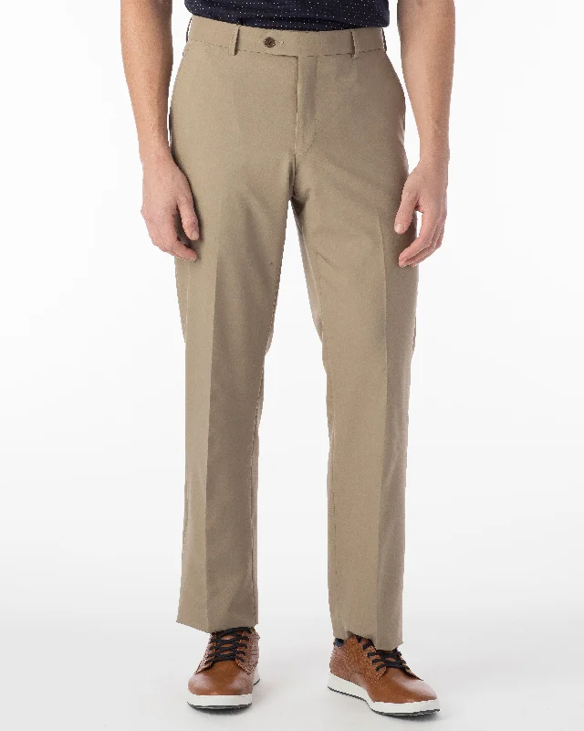 Ballin Pants - Soho Commuter Bi-Strech Gabardine - Khaki Relaxed Men's Australian 