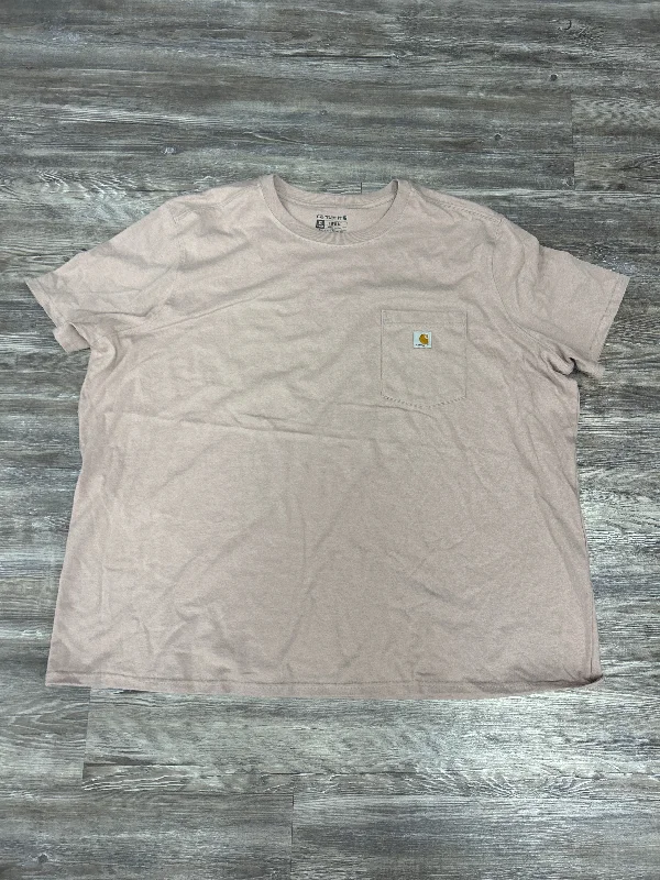 Top Short Sleeve By Carhartt In Pink, Size: 3x Hip Men's Urban