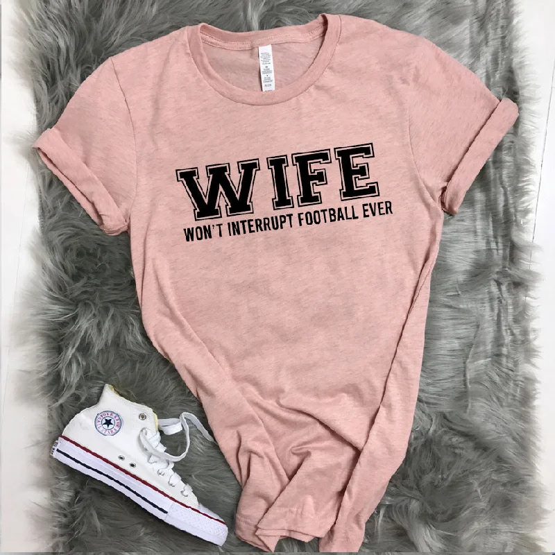 WIFE Won't Interrupt Football tee Sporty Men's Athleisure 