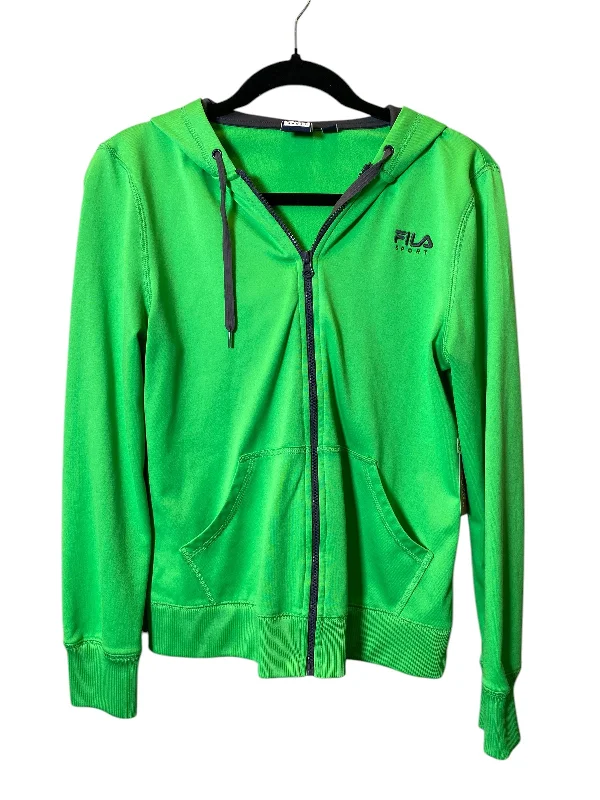 Athletic Jacket By Fila In Green, Size: S Refined Men's Velvet
