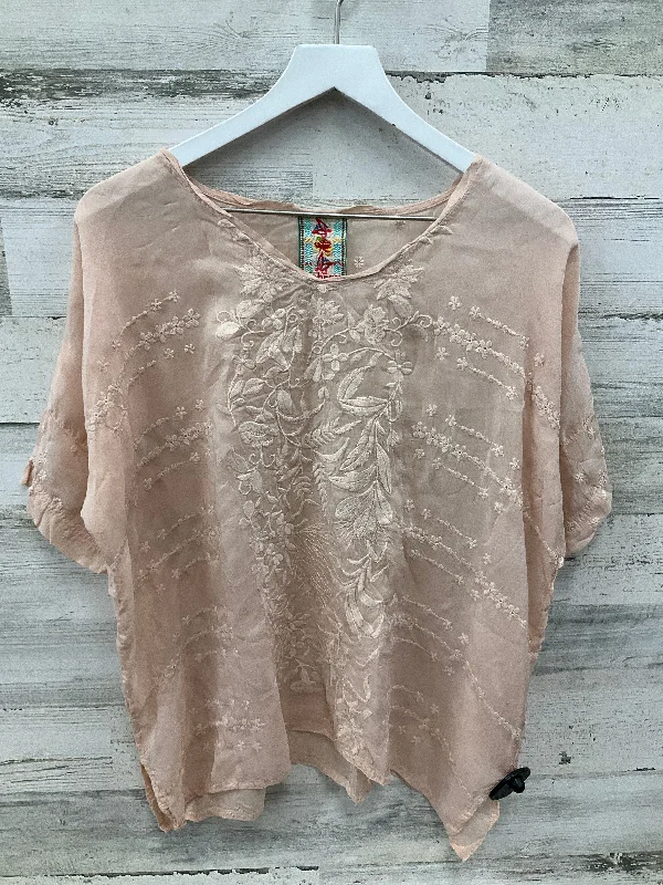 Top Short Sleeve By Johnny Was In Peach, Size: Small Luxurious Men's High
