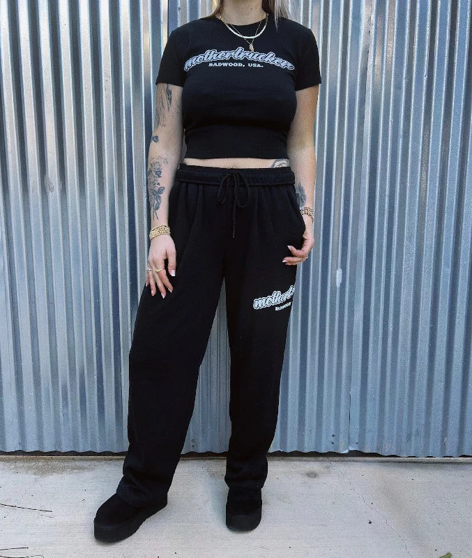 "MOTHERTRUCKER" Straight Leg Sweatpants Sharp Men's Italian