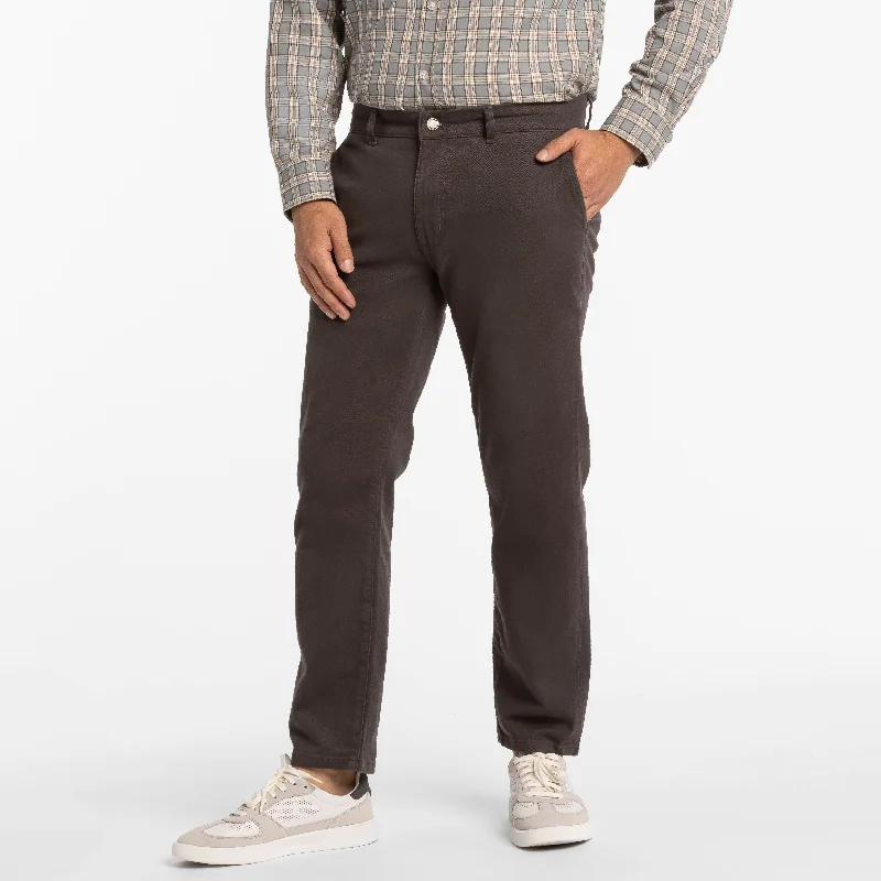 Charcoal Washed Stretch Chino Tailored