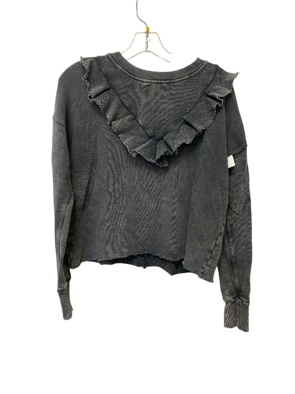 Top Long Sleeve By Free People In Grey, Size: Xs Dynamic Men's Moto