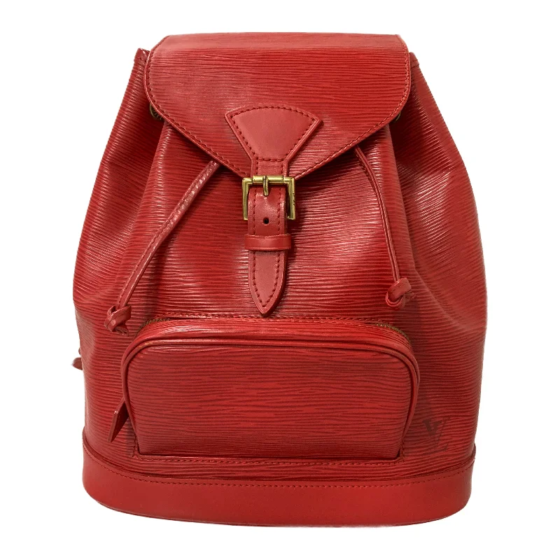 LOUIS VUITTON/Backpack/Red/ Laid