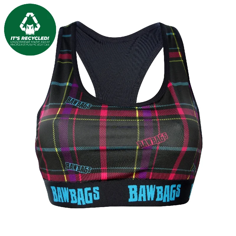 Bralette - Techno Tartan Casual Men's Loose