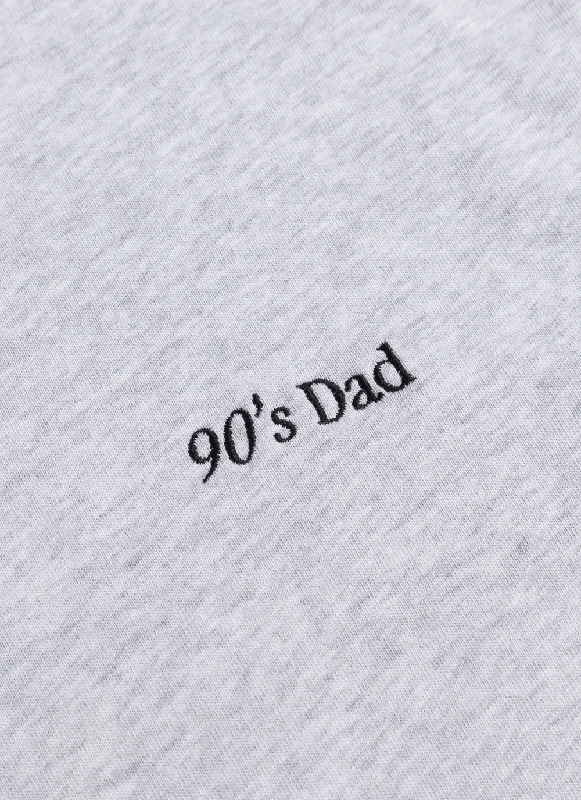 90's Dad T Shirt | Embroidered Organic Cotton | Athletic Grey Masculine Men's Thick