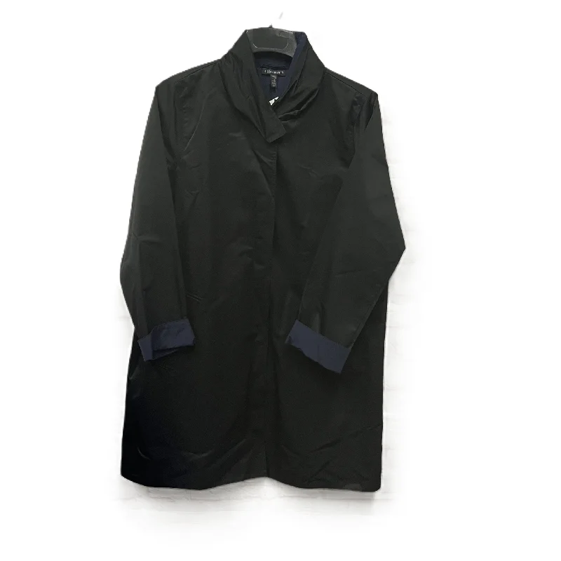 Coat Raincoat By Eileen Fisher In Black, Size: S Dapper Men's 1920S