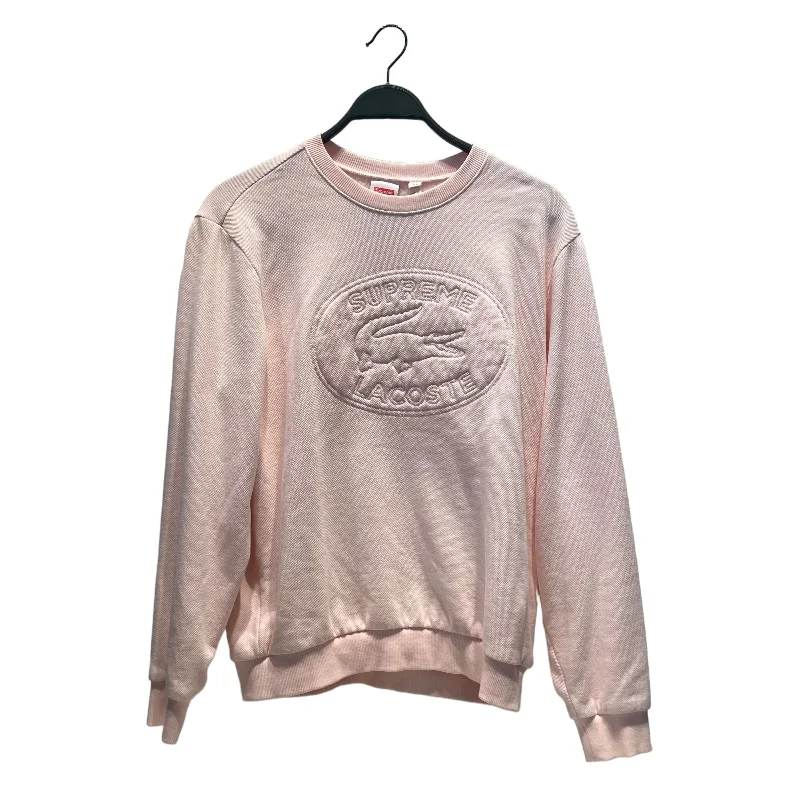 Supreme/LACOSTE/Sweatshirt/M/Cotton/PNK/ Modern Men's 