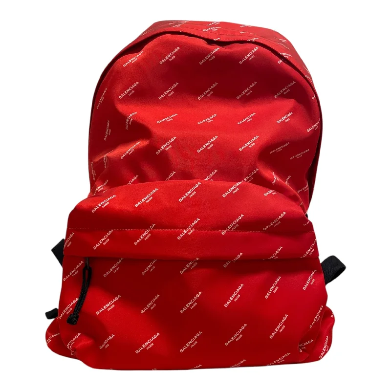 BALENCIAGA/Backpack/Monogram/Nylon/RED/logo bag Traditional Men's Country