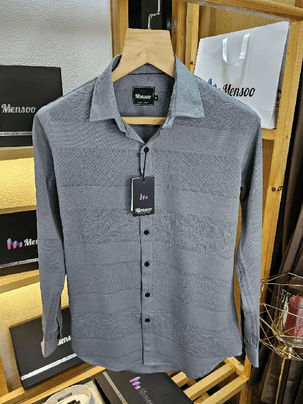Mensoo Special Edition Shirt Silver Elegant Men's Cashmere