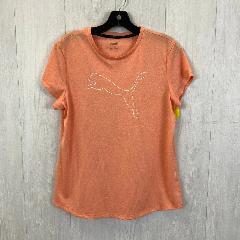 Athletic Top Short Sleeve By Puma In Orange, Size: M Dynamic Men's Moto
