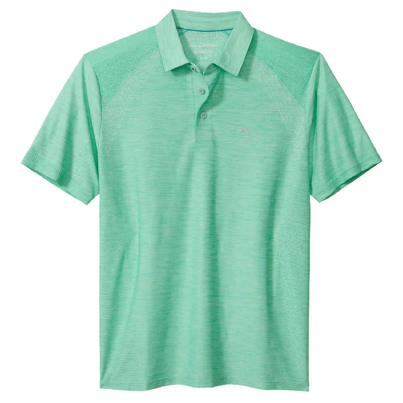 Tommy Bahama IslandZone Palm Coast Pro Polo Shirt - Mint Tourmaline Laid