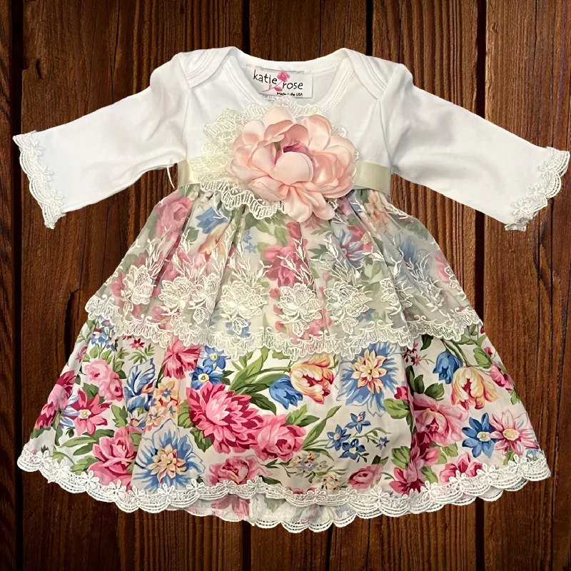 Springtime Floral Bloomer Onesie Dress Stylish Men's Neon