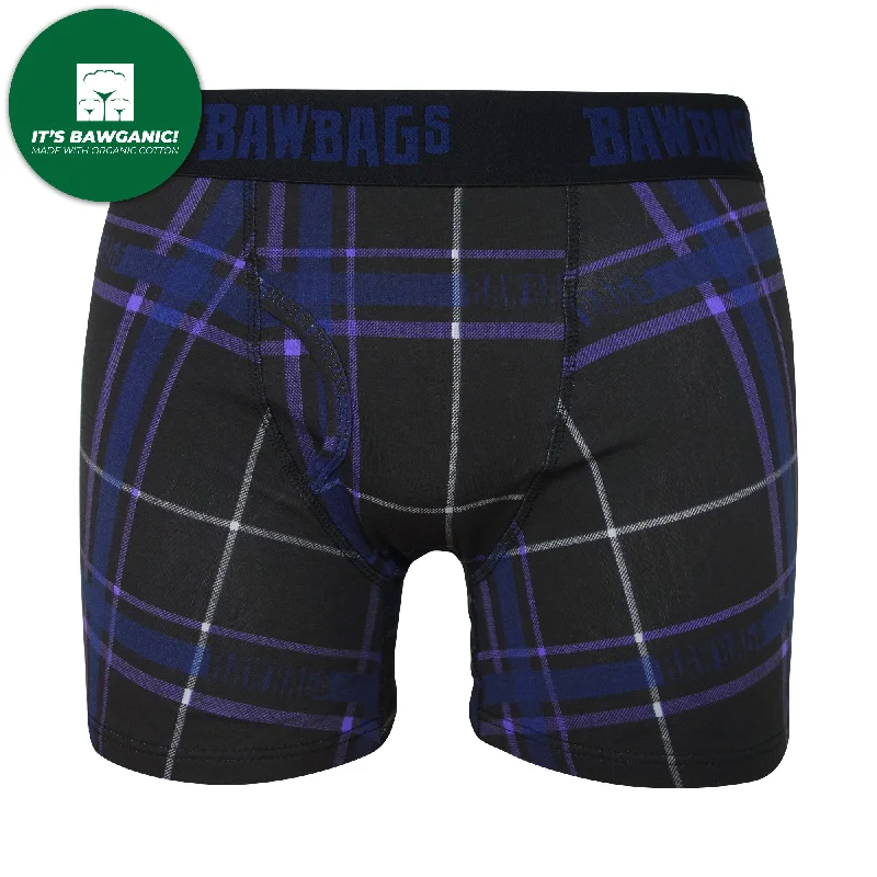 Dark Tartan Cotton Boxer Shorts Rugged Men's Outdoor 