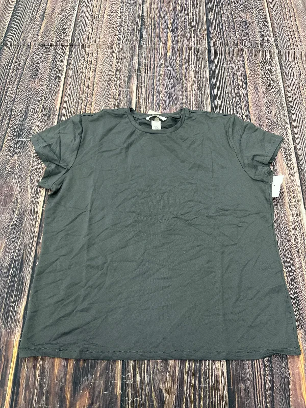 Top Short Sleeve Basic By H&m In Grey, Size: 1x Laid