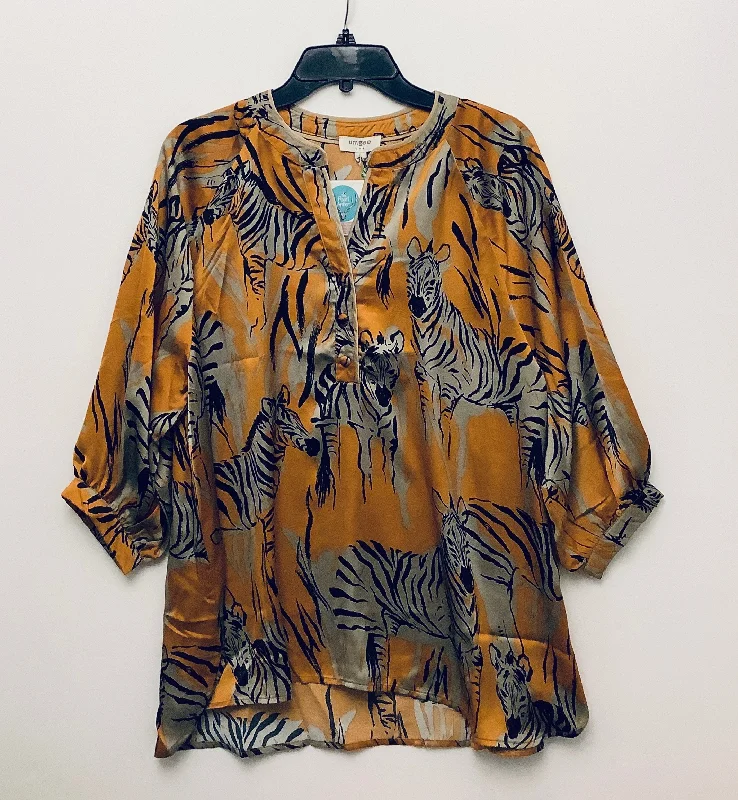 Top Short Sleeve By Umgee In Gold, Size: S Athletic Men's High