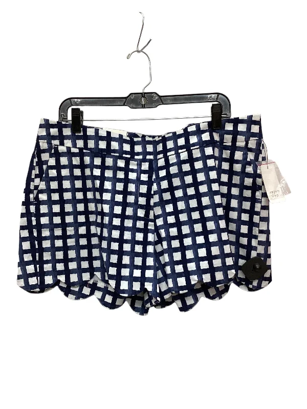 Blue & White Shorts Crown And Ivy, Size 14 Sleek Men's Metallic